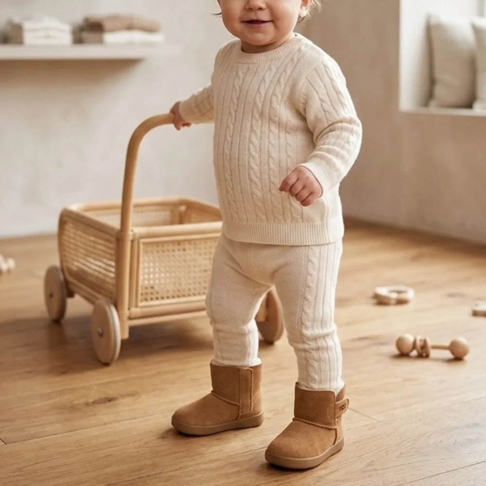 UGG Kids Tan Suede Boots